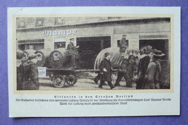 Ansichtskarte AK Berlin 1910-1920 Elefant Weinsprit Carl Mampe Heereslieferungen Ortsansicht Architektur